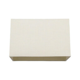 Happy Homewares Large Rectangular Cream Linen Fabric Lamp Shade For Table And Floor Lamp Bases