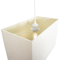 Happy Homewares Large Rectangular Cream Linen Fabric Lamp Shade For Table And Floor Lamp Bases - thumbnail 3