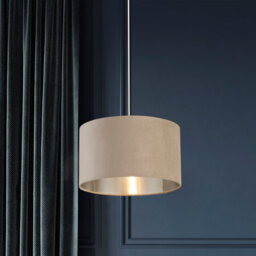 Lighting Collection Wellington Taupe Velvet Shade - thumbnail 5