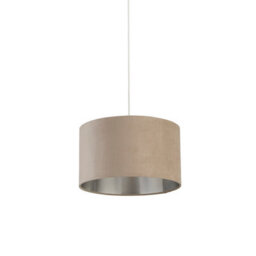 Lighting Collection Wellington Taupe Velvet Shade - thumbnail 2