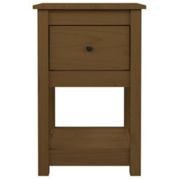 Berkfield Bedside Cabinet Honey Brown 40X35X61.5 Cm Solid Wood Pine - thumbnail 5