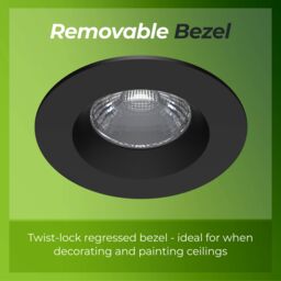 Luceco Ftype Mk2 Matt Black Fixed Led Fire-Rated Cool & Warm Downlight 6W Ip65, Pack Of 6 - thumbnail 6
