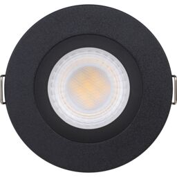 Luceco Ftype Mk2 Matt Black Fixed Led Fire-Rated Cool & Warm Downlight 6W Ip65, Pack Of 6 - thumbnail 3