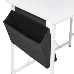 Wyld And Coco Novadesk Gaming Led Desk - White Mdf With Side Pocket And Shelves - thumbnail 7