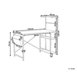 Wyld And Coco Novadesk Gaming Led Desk - White Mdf With Side Pocket And Shelves - thumbnail 4