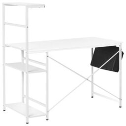 Wyld And Coco Novadesk Gaming Led Desk - White Mdf With Side Pocket And Shelves - thumbnail 6