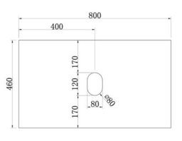 Affine 800mm Countertop Bathroom Vanity Unit Wall Hung Furniture Soft Close Black - thumbnail 4