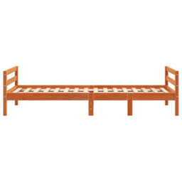 Berkfield Bed Frame Wax Brown 75X190 Cm Small Single Solid Wood Pine - thumbnail 5