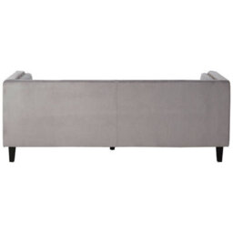 Orsina Contemporary 3 Seat Grey Velvet Sofa, Velvet Upholstered Mid Century Sofa, Refined Sofa For Livingroom - thumbnail 4