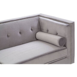 Orsina Contemporary 3 Seat Grey Velvet Sofa, Velvet Upholstered Mid Century Sofa, Refined Sofa For Livingroom - thumbnail 7
