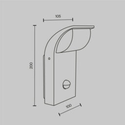 Luminosa Lighting Luminosa Stock Outdoor Wall Down Lamp Graphite 3000K 450Lm Ip44 - thumbnail 3