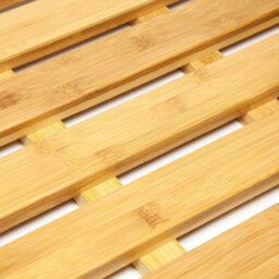 Trendi Bamboo Floor And Shower Bath Mat Skid Resistant Duckboard Duck Board (Natural Bamboo Rectangular Duckboard) - thumbnail 4