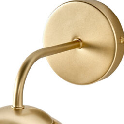 Beliani Art Deco Wall Lamp - Dark Brown Glass Globe, Gold-Painted Iron Frame, W15 X D22 X H28Cm - thumbnail 6