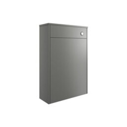 Grasmere Matt Grey Contemporary Freestanding Toilet Cabinet (H)888mm X (W)600mm - thumbnail 1