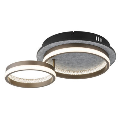 Luminosa Lighting Luminosa Della Semi Flush Ceiling Light Matt Black Led 3000/4000/6000K - image 1
