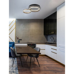 Luminosa Lighting Luminosa Della Semi Flush Ceiling Light Matt Black Led 3000/4000/6000K - thumbnail 2