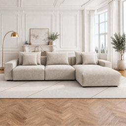 Furnishings For Less UK Mayfield Beige Universal Corner Sofa With Reversible Chaise - thumbnail 4