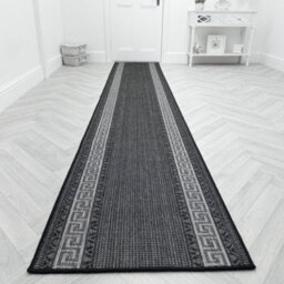 Greek Fret Hallway Runner Rug - Hardwearing, Non-Slip & Durable Carpet For Hall, Kitchen & Corridor - thumbnail 8