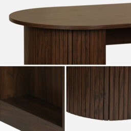 Sweeek - Wallis Bar Table High Kitchen Table Side Table Wood Decor With Storage 3 Shelves 120 X 55 X 100 Cm - thumbnail 3