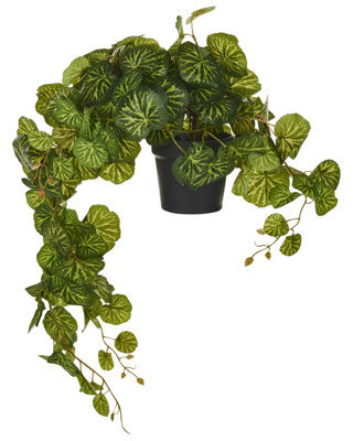 Wyld And Coco Charmi 37Cm Green Artificial Hanging Plant With Cement Base, Realistic Cascading Foliage - image 1