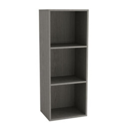 Urbn-Living Urbnliving Height 79.5Cm 3 Shelf Wooden Bookcase Shelving Colour Cedar Grey Display Storage Shelf Unit Shelves