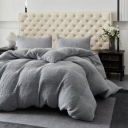 Groundlevel Winter Warm Soft Teddy Fleece Duvet Set - thumbnail 2