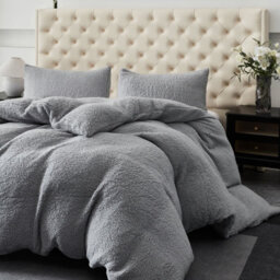 Groundlevel Winter Warm Soft Teddy Fleece Duvet Set - thumbnail 1