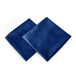 Deconovo Set Of 2 Navy Blue Velvet Cushion Covers 40 X 40 Cm Soft Cushion Cover - thumbnail 2