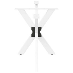 Berkfield Dining Table Leg Spider Shape White 120X68X(72-73) Cm Steel - thumbnail 4