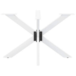 Berkfield Dining Table Leg Spider Shape White 120X68X(72-73) Cm Steel - thumbnail 3