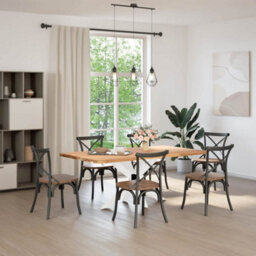 Berkfield Dining Table Leg Spider Shape White 120X68X(72-73) Cm Steel - thumbnail 2