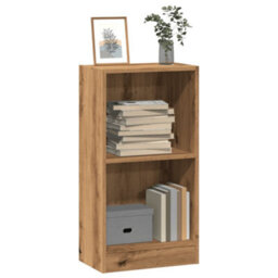 Berkfield Versatile Bookcase Artisian Oak 40X24X76 Cm Engineered Wood - thumbnail 2