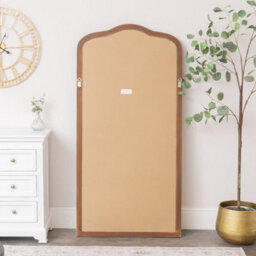 Melody Maison Large Arched Washed Wooden Framed Leaner Mirror - 78Cm X 158Cm - thumbnail 6