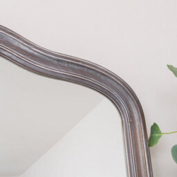 Melody Maison Large Arched Washed Wooden Framed Leaner Mirror - 78Cm X 158Cm - thumbnail 2