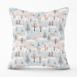 Warren Reed Designer Whimsical Christmas Winter Wonderland Cushions 60Cm X 60Cm - thumbnail 1