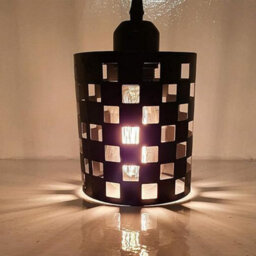 Industrial Metal Bulb Guard Drum Shaped Lamp Shades For Ceiling Pendant Lights Indoor Easy Fit Wire Cages (Black) - thumbnail 3