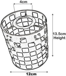 Industrial Metal Bulb Guard Drum Shaped Lamp Shades For Ceiling Pendant Lights Indoor Easy Fit Wire Cages (Black) - thumbnail 4