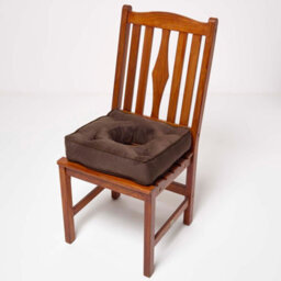 Homescapes Chocolate Faux Suede Coccyx Cushion With Ties - thumbnail 6