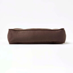 Homescapes Chocolate Faux Suede Coccyx Cushion With Ties - thumbnail 5