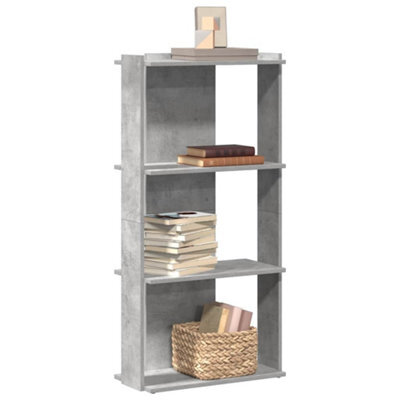 Berkfield Bookcase 3-Tier Concrete Grey 60X30X120 Cm Engineered Wood - image 1