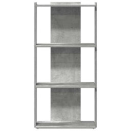Berkfield Bookcase 3-Tier Concrete Grey 60X30X120 Cm Engineered Wood - thumbnail 4