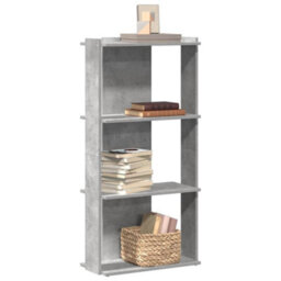 Berkfield Bookcase 3-Tier Concrete Grey 60X30X120 Cm Engineered Wood - thumbnail 1