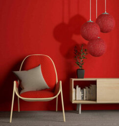 Ledsone Modern 3 Way Decorative Vine Ball Rattan Shade Chandelier Three Head Ceiling Pendant Light Home Decor  Red - thumbnail 6