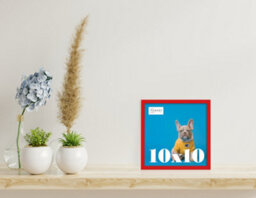 10X10 Red Picture Frame (25.4 X 25.4Cm) Poster, Photo, Artwork, Gallery Wall Or Print - thumbnail 2