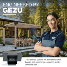 Gezu Impex Heavy Duty Anthracite Grey Post Connector X Shape - Pergola 4 Way Corner Connector - 71 X 71 mm (Pack Of 8) - thumbnail 7