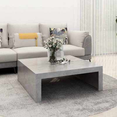 Vidaxl Coffee Table Concrete Grey 100X100X35 Cm Engineered Wood - image 1
