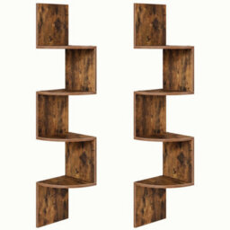 Corner Shelf Wall Shelf Set Of 2 Floating Shelves Bookshelves 20 X 20 X 105 Cm - thumbnail 6