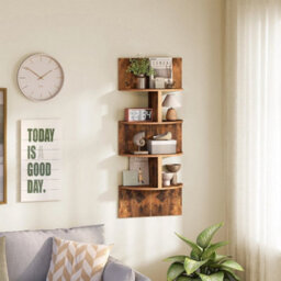 Corner Shelf Wall Shelf Set Of 2 Floating Shelves Bookshelves 20 X 20 X 105 Cm - thumbnail 3