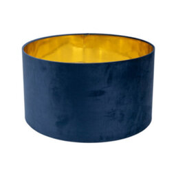 Valuelights Reni Navy Velvet & Gold Inner Drum Ceiling Lamp Shade (D)45Cm - thumbnail 2