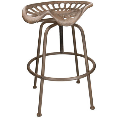 AB Tools Tractor Seat Stool Seat Chair Workshop Garage Bar Garden Cast Iron Metal Rustic - image 1